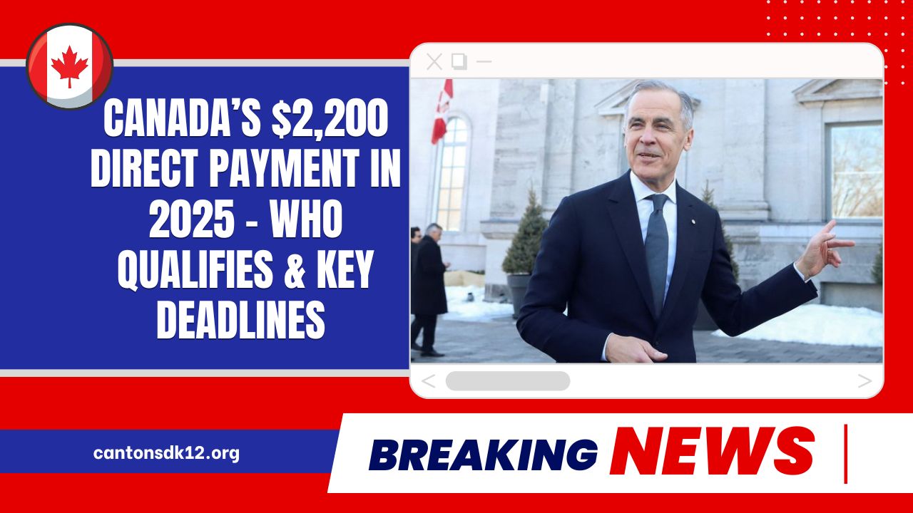 Canada’s $2,200 Direct Payment In 2025 – Who Qualifies, Key Deadlines & When You’ll Get Paid